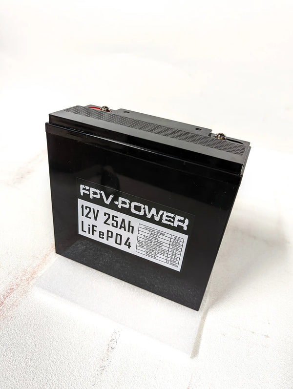 FPV Power LiFePo4 12V 25AH Battery - 10395