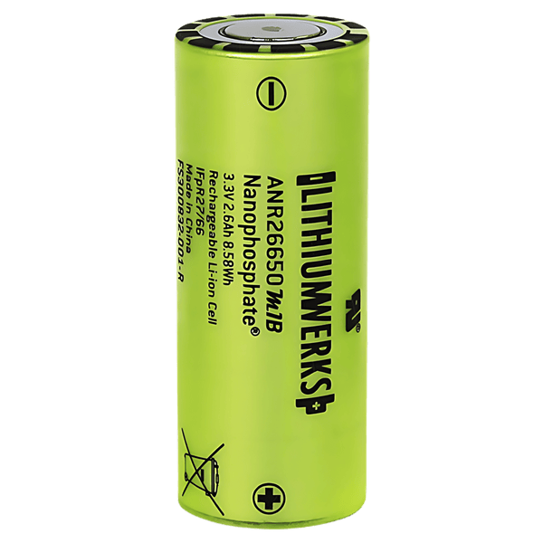 Lithiumwerks ANR26650M1B Lithium Iron Phosphate High Current Type Cylindrical Battery