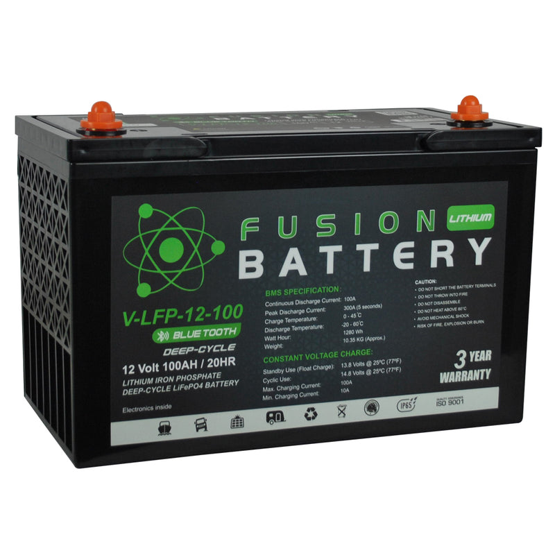 Fusion Lithium 12V Deep Cycle Battery V-LFP-12-100