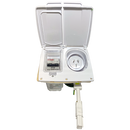 15A AC Power External Inlet & 16A RCD IP44 - White CMS-RCBO-INLET-WH