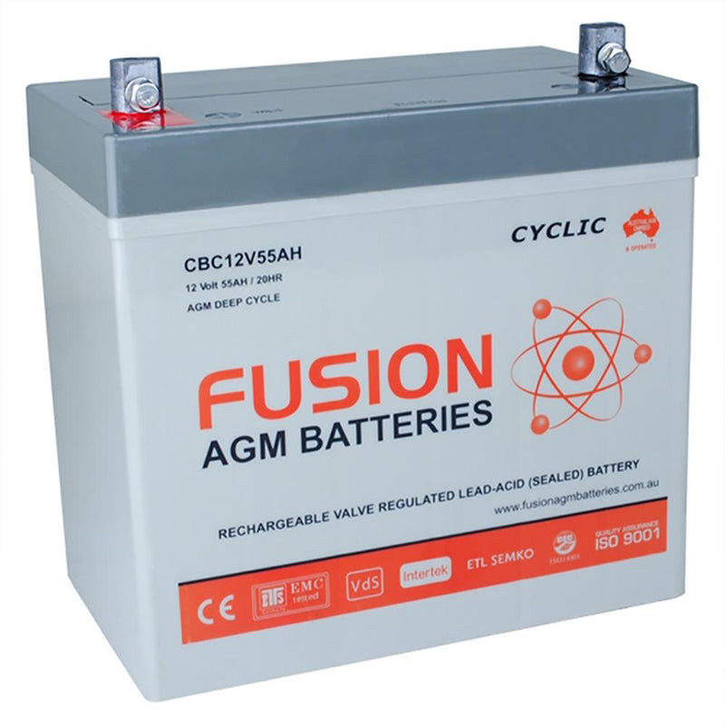 Fusion 12V 55Ah Deep Cycle AGM Battery