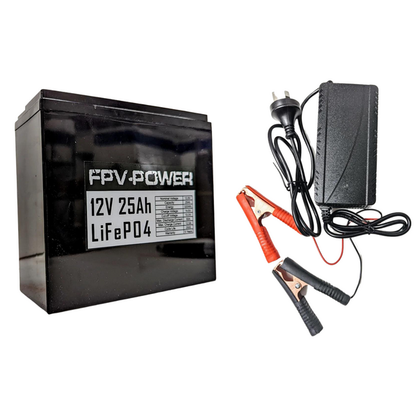 FPV Power 12V 25Ah w/ 10A Charger