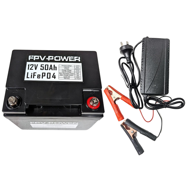 FPV Power 12v 50Ah w/ 10 Charger