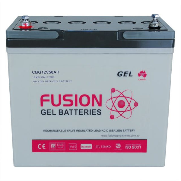 Fusion 12V 50Ah CBG12V55AH Gel VRLA Battery