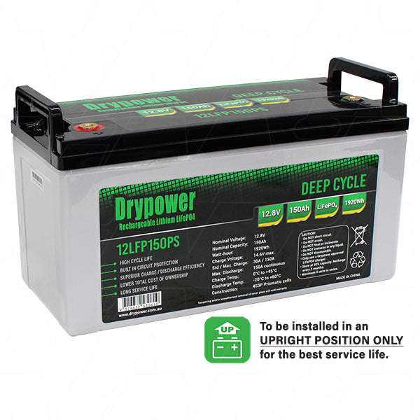 DryPower High Power 12.8v 150ah Lithium Iron Phosphate (Lifepo4) Rechargeable Battery 12LFP150PS