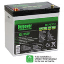 DryPower High Power 12.8V 50AH Lithium Iron Phosphate (LiFePO4) Rechargeable Battery 12LFP50P