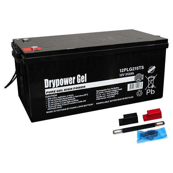 DryPower 12V 212AH Pure Gel Type Sealed Lead Acid Deep Cycle Battery 12PLG215TS