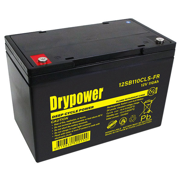 DryPower 12V 110AH Sealed Lead Acid Battery 12SB110CLS-FR