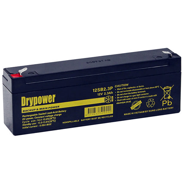 Drypower 12V 2.3Ah Sealed Lead Acid Battery 12SB2.3P