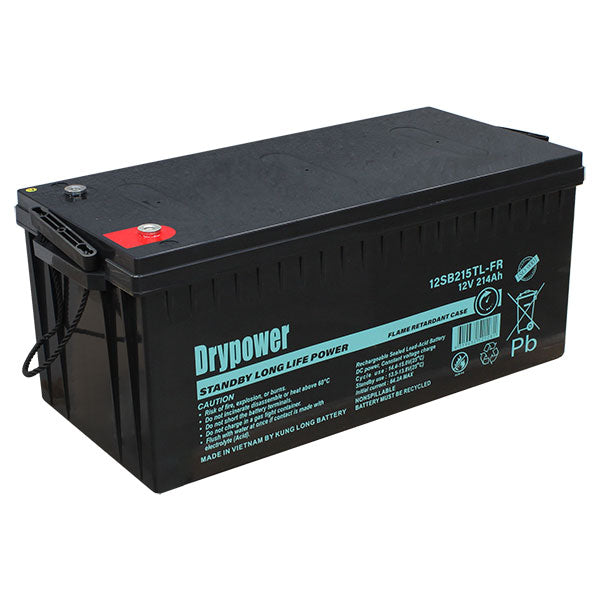 Drypower 12V 214Ah Long Life Standby AGM Battery 12SB215TL-FR