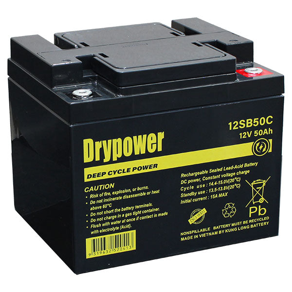 Drypower 12V 50AH Sealed Lead Acid Battery 12SB50C