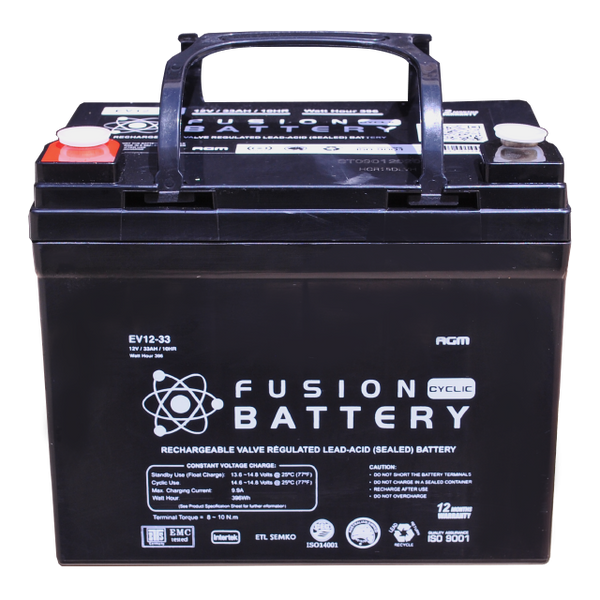 Fusion 12V 230CCA EV12-33 Electric Vehicle series Battery