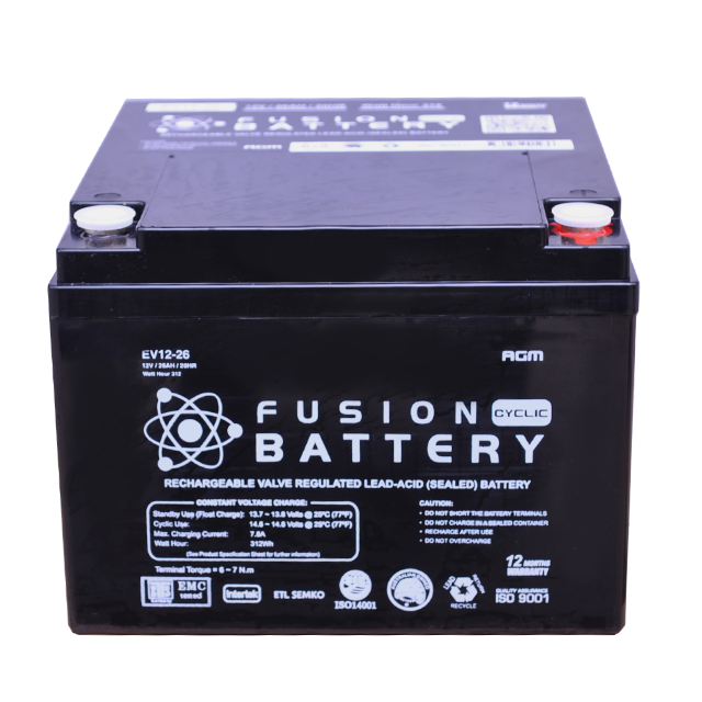 Fusion 12V 215CCA EV12-26 Electric Vehicle series Battery