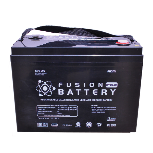 Fusion 6V 700CCA EV6-200 Electric Vehicle series Battery