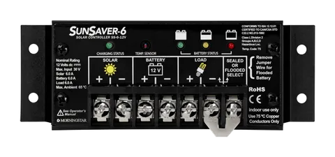 Morningstar SunSaver 6amp/12v LVD SR-SS-6L-12V