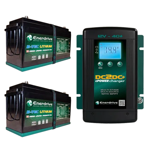 2 x 200Ah B-TEC Bundle inc DC40 Charger K-400-14