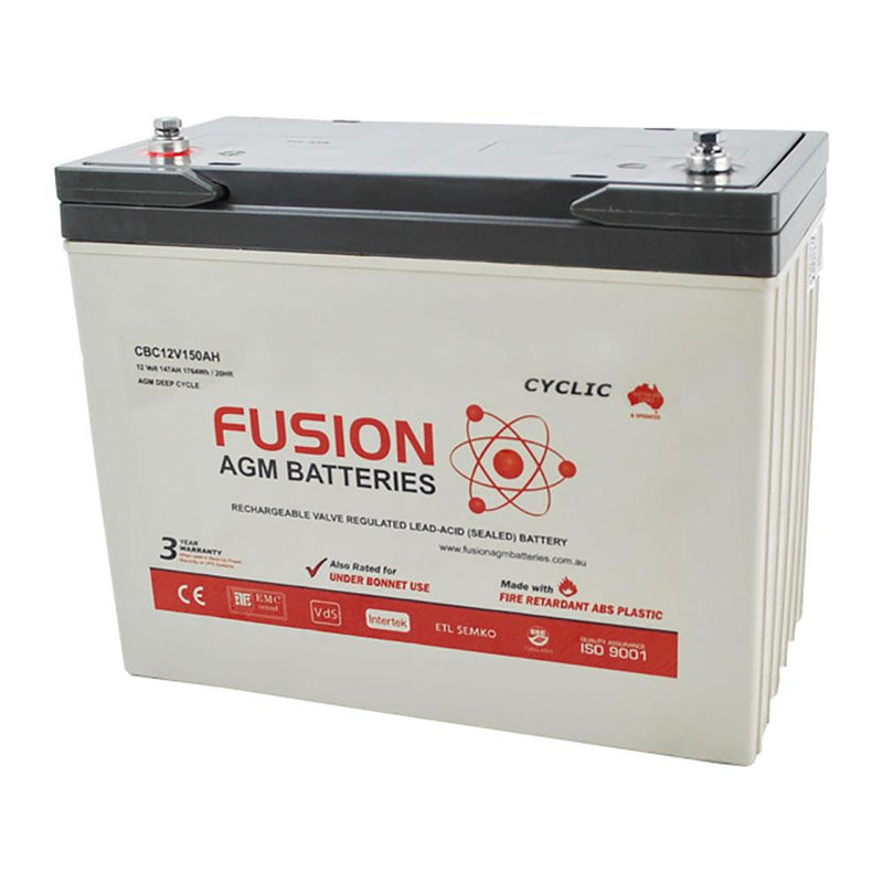 Fusion 12V 156Ah Deep Cycle AGM Battery