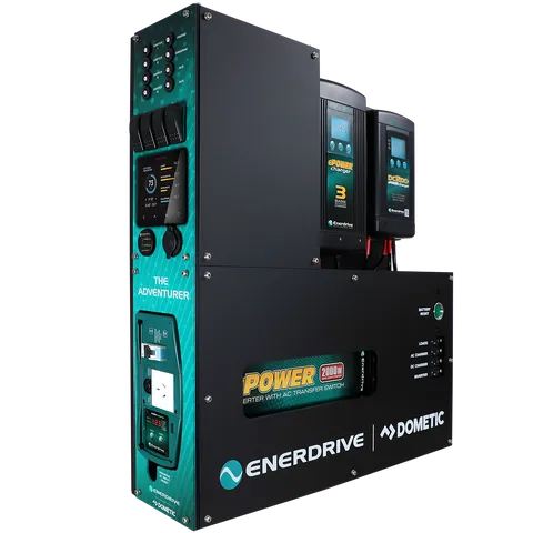 Enerdrive Adventurer System LEFT 40AC 40DC 2000X inc SIMARINE SCQ50 K-ADVENTURER-03-L