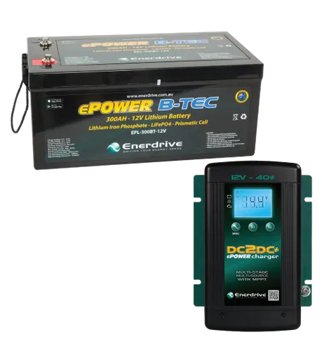 Enerdrive 300Ah B-TEC Bundle inc DC40+ K-300-12