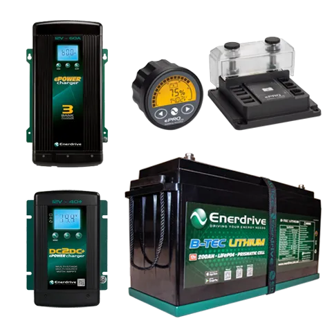 Enerdrive 200Ah B-TEC Bundle inc DC40, AC60 & ePRO+ K-200-09