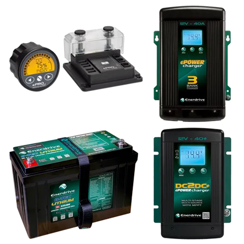 Enerdrive 125Ah B-TEC Bundle inc DC40, AC40 & ePRO+ K-125-02