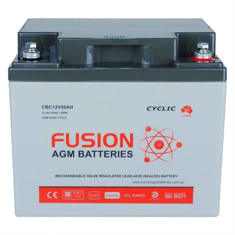 Fusion 12V 52Ah Deep Cycle AGM Battery