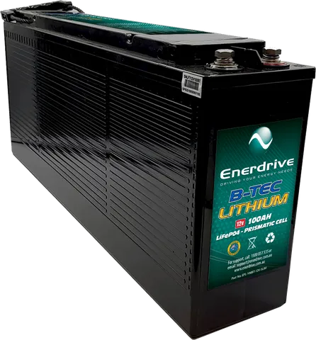 Enerdrive B-TEC 100AH 12V LiFePO4 Slim Case Battery EPL-100BT-12V-SLIM