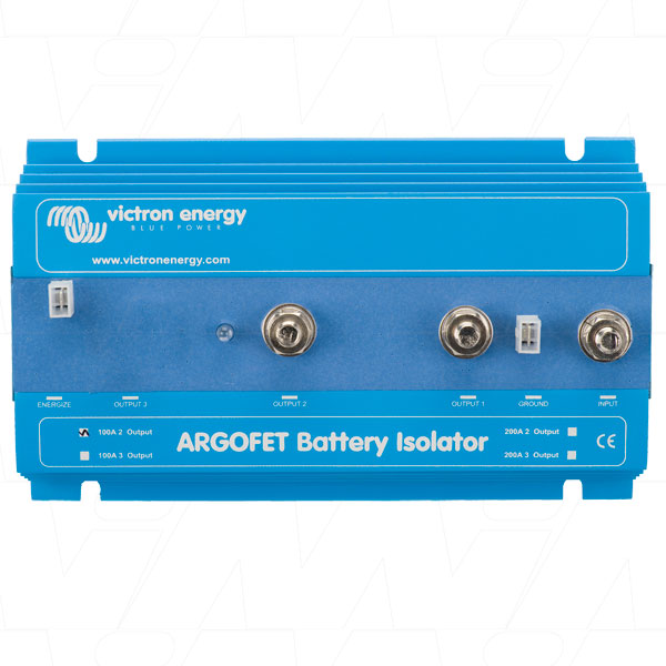 ARGOFET 100-2 - 100A 2 Battery FET Isolator with Alternator energize input M8 ARG100201020 (R) Product Image
