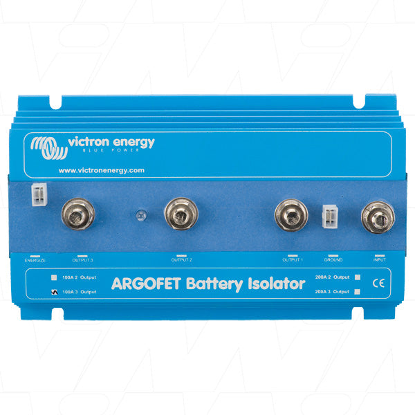 ARGOFET 100-3 - 100A 3 Battery FET Isolator with Alternator energize input M8 ARG100301020 (R) Product Image