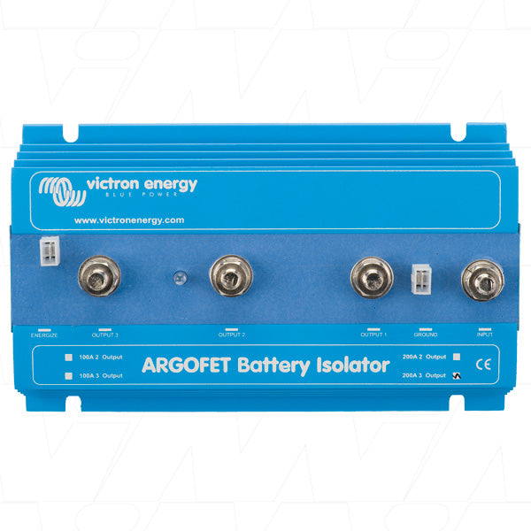 ARGOFET 200-3 - 200A 3 Battery FET Isolator with Alternator energize input M8 ARG200301020R Product Image