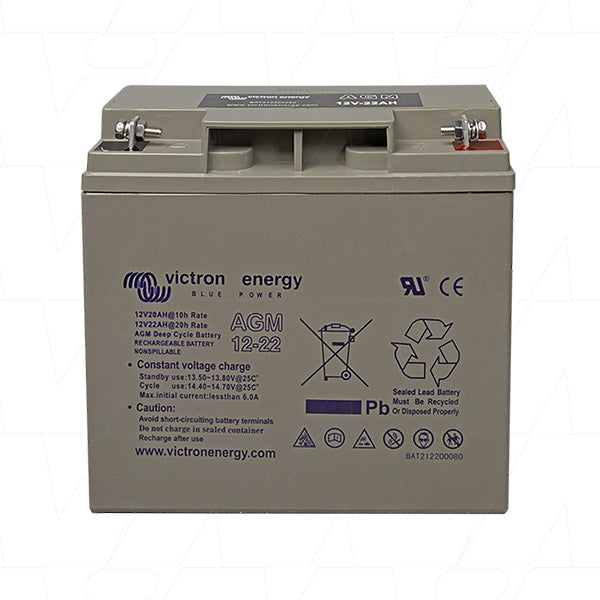 BAT212200084 - Victron Energy 12V 22Ah (20HR) Cyclic AGM Type Lead Acid Battery BAT212200084 Product Image