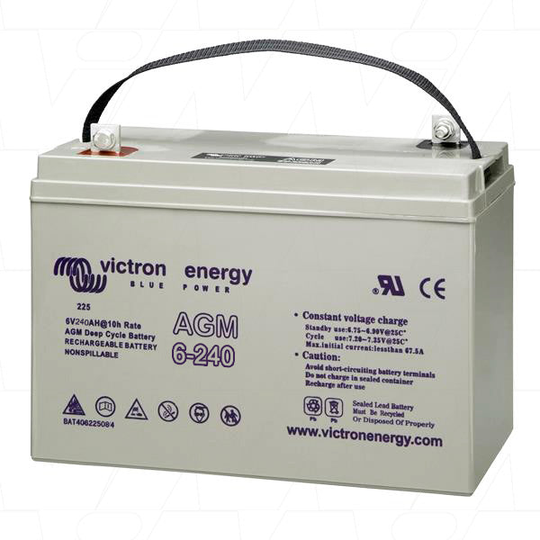 BAT406225084 - Victron Energy 6V 240Ah (20HR) Cyclic AGM Type Lead Acid Battery BAT406225084 Product Image