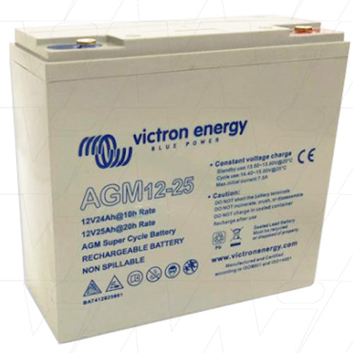 BAT412025081 - Victron Energy 12V 25Ah SUPER CYCLE Sealed Lead Acid Battery BAT412025081 Product Image