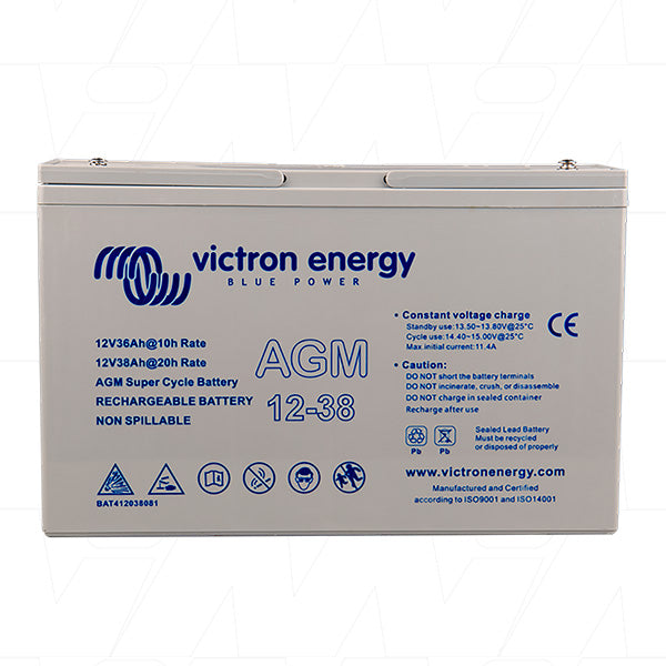 BAT412038081 - Victron Energy 12V 38Ah Sealed Lead Acid Super Cycle Battery BAT412038081 Product Image