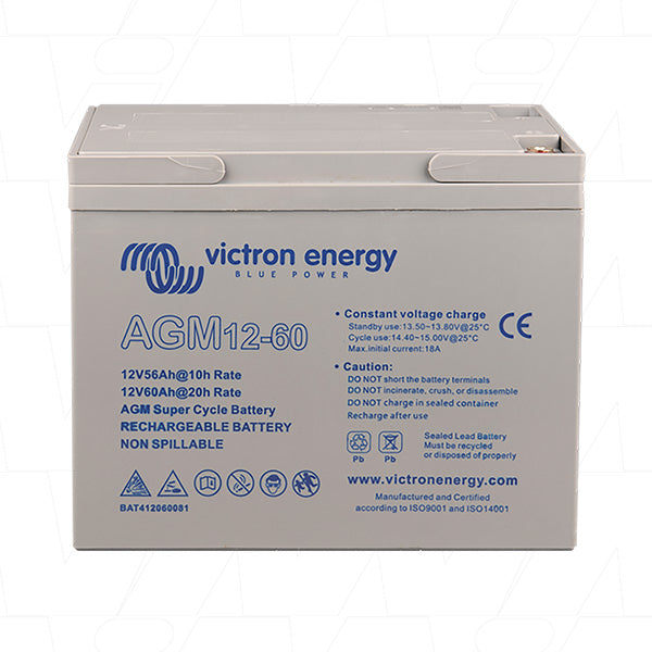 BAT412060081 - Victron Energy 12V 60Ah Sealed Lead Acid Super Cycle Battery BAT412060081 Product Image