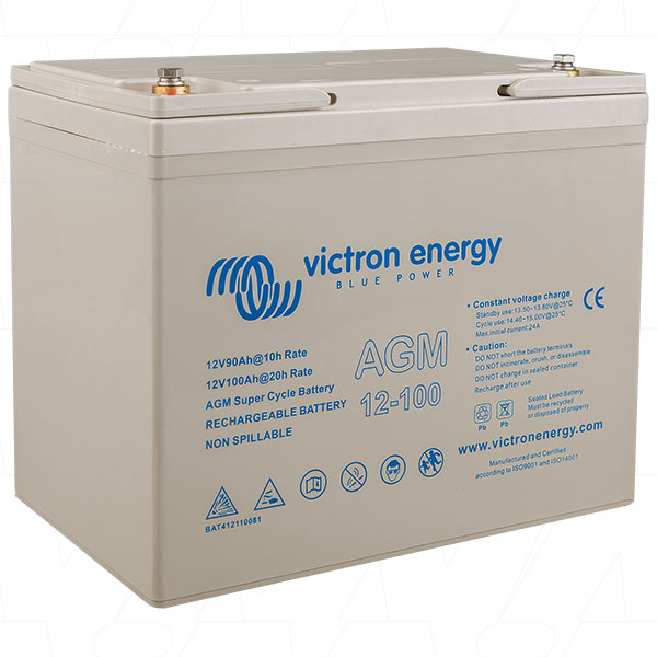 BAT412110081 - Victron Energy 12V 100Ah Sealed Lead Acid Super Cycle Battery (NS70 Size) BAT412110081 Product Image