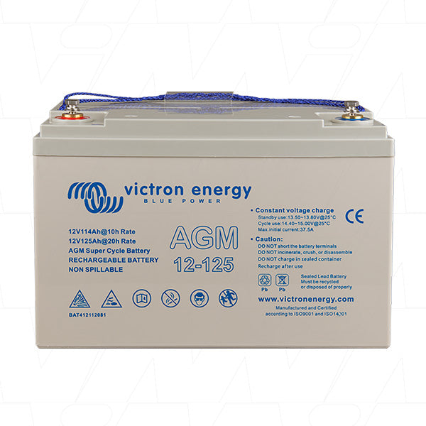 BAT412112081 - Victron Energy 12V 125Ah Sealed Lead Acid Super Cycle Battery BAT412112081 Product Image