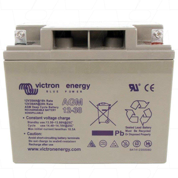 BAT412350084 - Victron Energy 12V 38Ah (20HR) Cyclic AGM Type Lead Acid Battery BAT412350084 Product Image