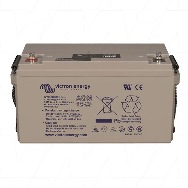 BAT412800085 - Victron Energy 12V 90Ah (20HR) Cyclic AGM Battery Threaded Post Type BAT412800085 Product Image
