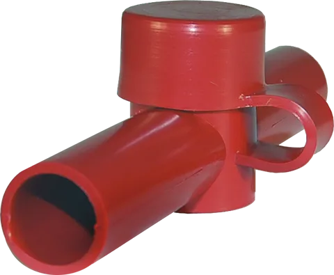 Cable Cap Dual Entry Red BS-4003B