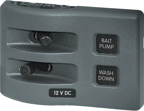 Panel 12VDC WP Switch Panel - Gray 2P BS-4303B