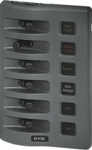 Panel 12VDC WP Fuse Panel - Gray 6P BS-4306B