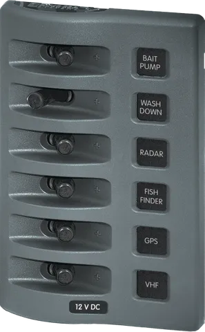 Panel 12VDC WP Switch Panel - Gray 6P BS-4307B