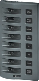 Panel 12VDC WP Switch Panel - Gray 8P BS-4309B