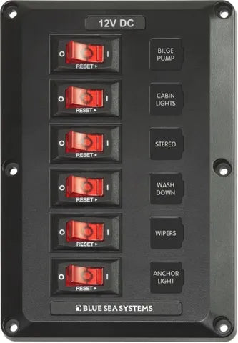 Panel Below Deck 12V CB 6 Position 15A BS-4352B