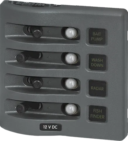 Panel 12VDC WP CB Panel - Gray 4P BS-4374B