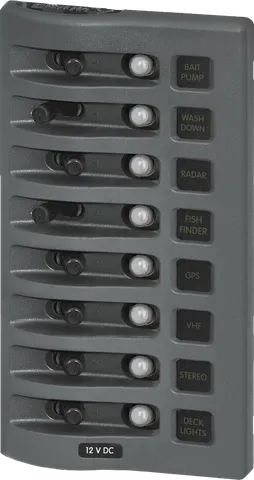 Panel 12VDC WP CB Panel - Gray 8P BS-4378B