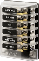 Fuse Block 3AG 6circuit w/ground BS-5015B