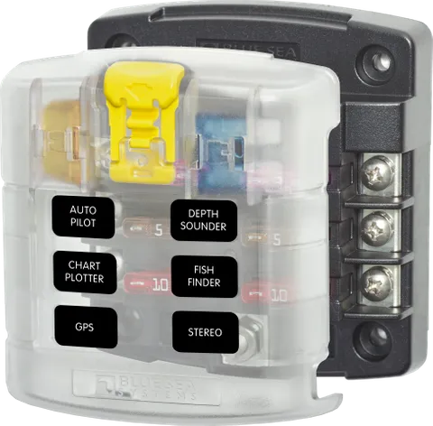 ST Blade Fuse Block 6 Circuit inc Cover BS-5028B