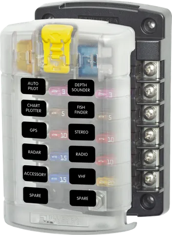 ST Blade Fuse Block 12 Circuit inc Cover BS-5029B